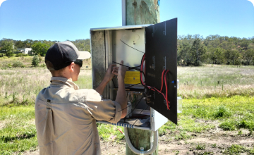 Checking New Switchbox At New House Build In Eidsvold